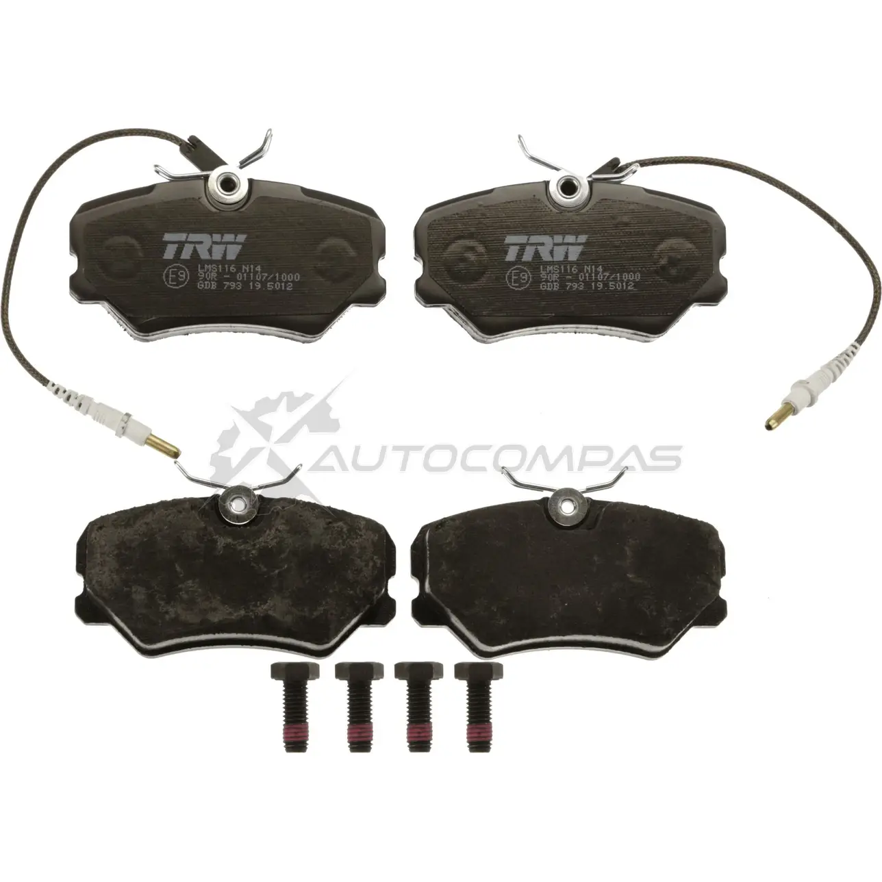 Тормозные колодки, комплект TRW 1529700 gdb793 212 09 21210 изображение 1