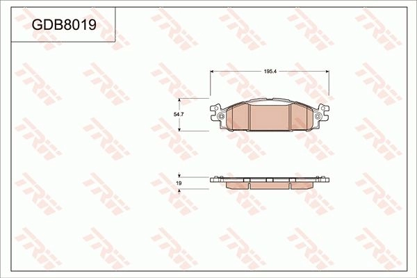 Тормозные колодки дисковые, комплект TRW 1216938187 GDB8019 KQ RX1KN 3322938315412