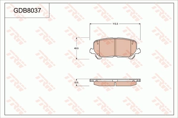 Тормозные колодки дисковые, комплект TRW 1216938227 J IPG2N GDB8037 3322938329891