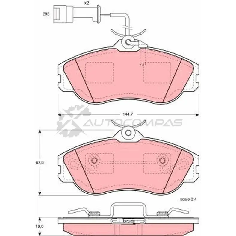 Тормозные колодки, комплект TRW 21288 gdb816 1529715 21 137 изображение 0