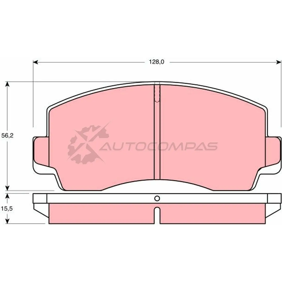 Тормозные колодки, комплект TRW 1529724 gdb828 21 109 D8OSU