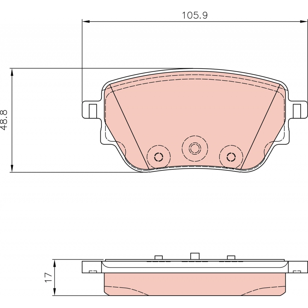 Тормозные колодки дисковые, комплект TRW 1439902026 GDB8299 VLN4H 5W изображение 0