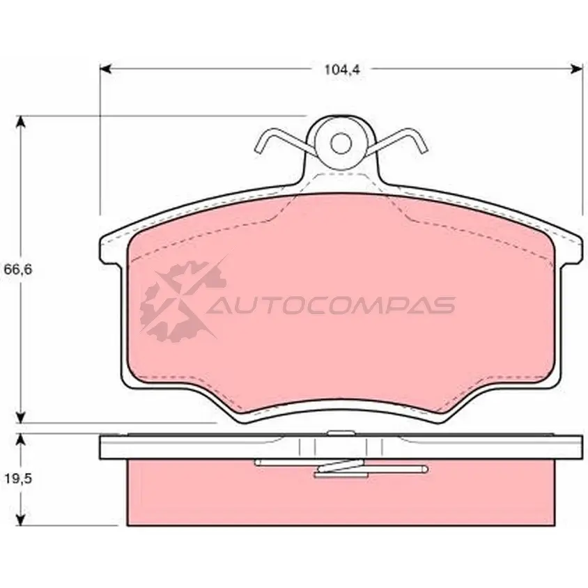 Тормозные колодки, комплект TRW gdb863 2057 4 0RCD1RR 1529738 изображение 0