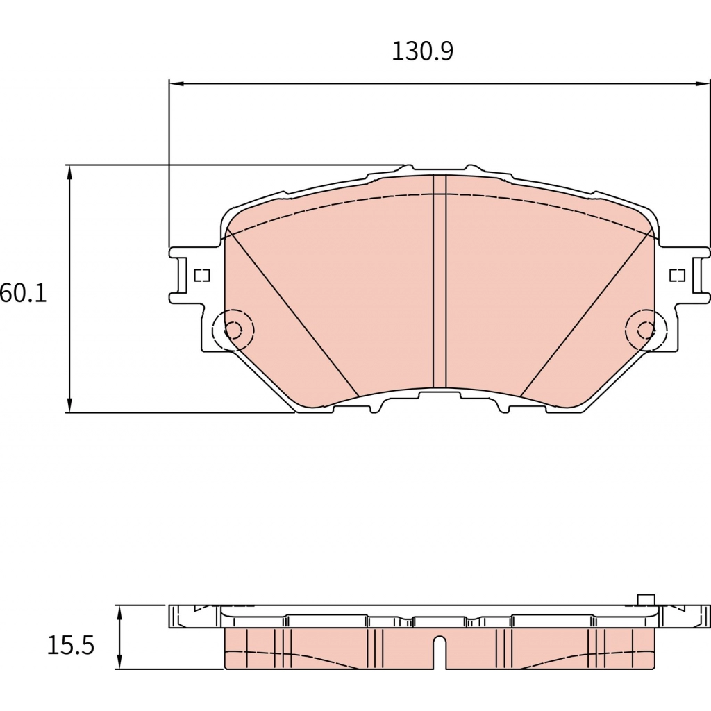 Тормозные колодки дисковые, комплект TRW 8 RKAASK GDB8960DT 1439902090