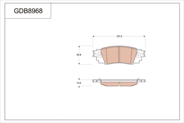 Тормозные колодки дисковые, комплект TRW N G14PHN 1439902098 GDB8968
