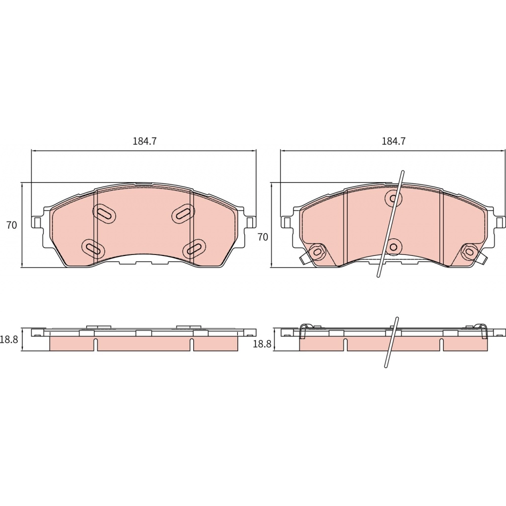 Тормозные колодки дисковые, комплект TRW GDB8997UT B7 S4AQ 1439902140