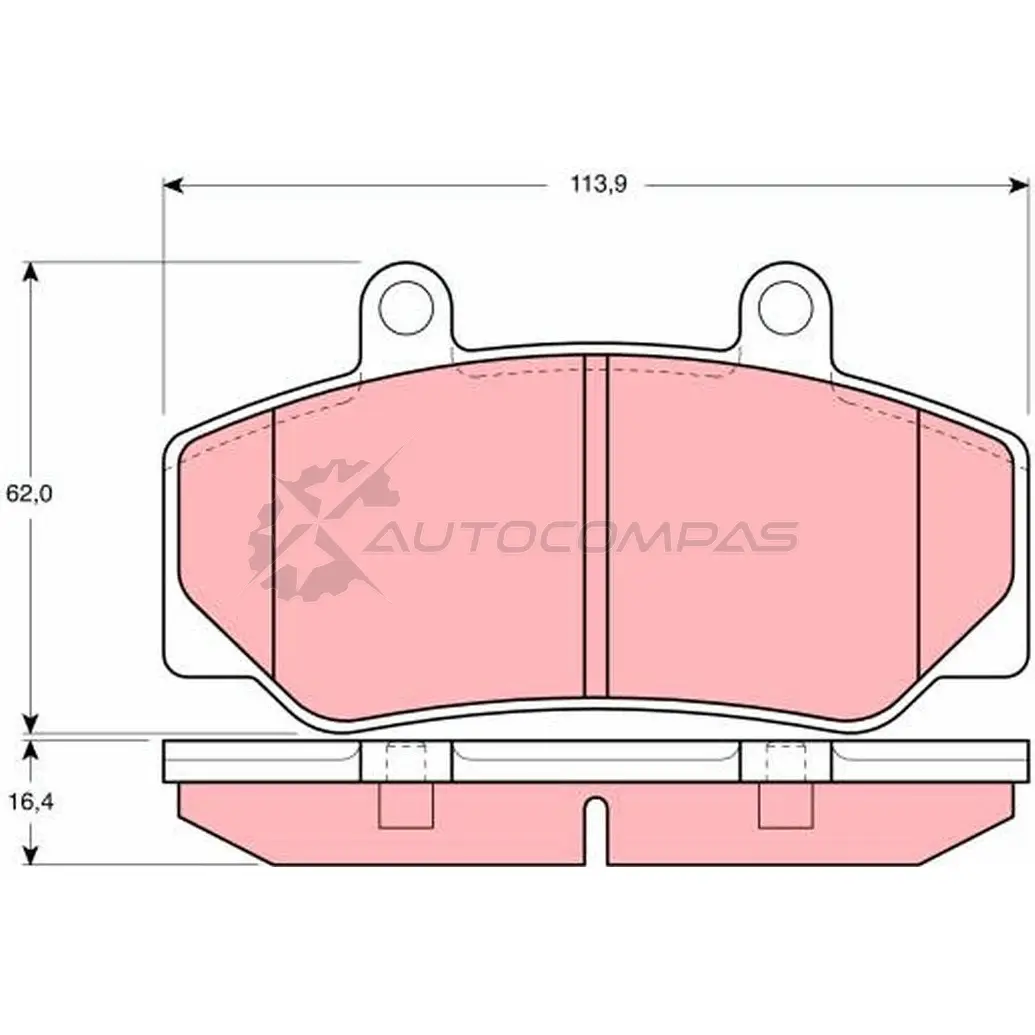 Тормозные колодки, комплект TRW gdb970 2123 3 1529809 DY7AW66