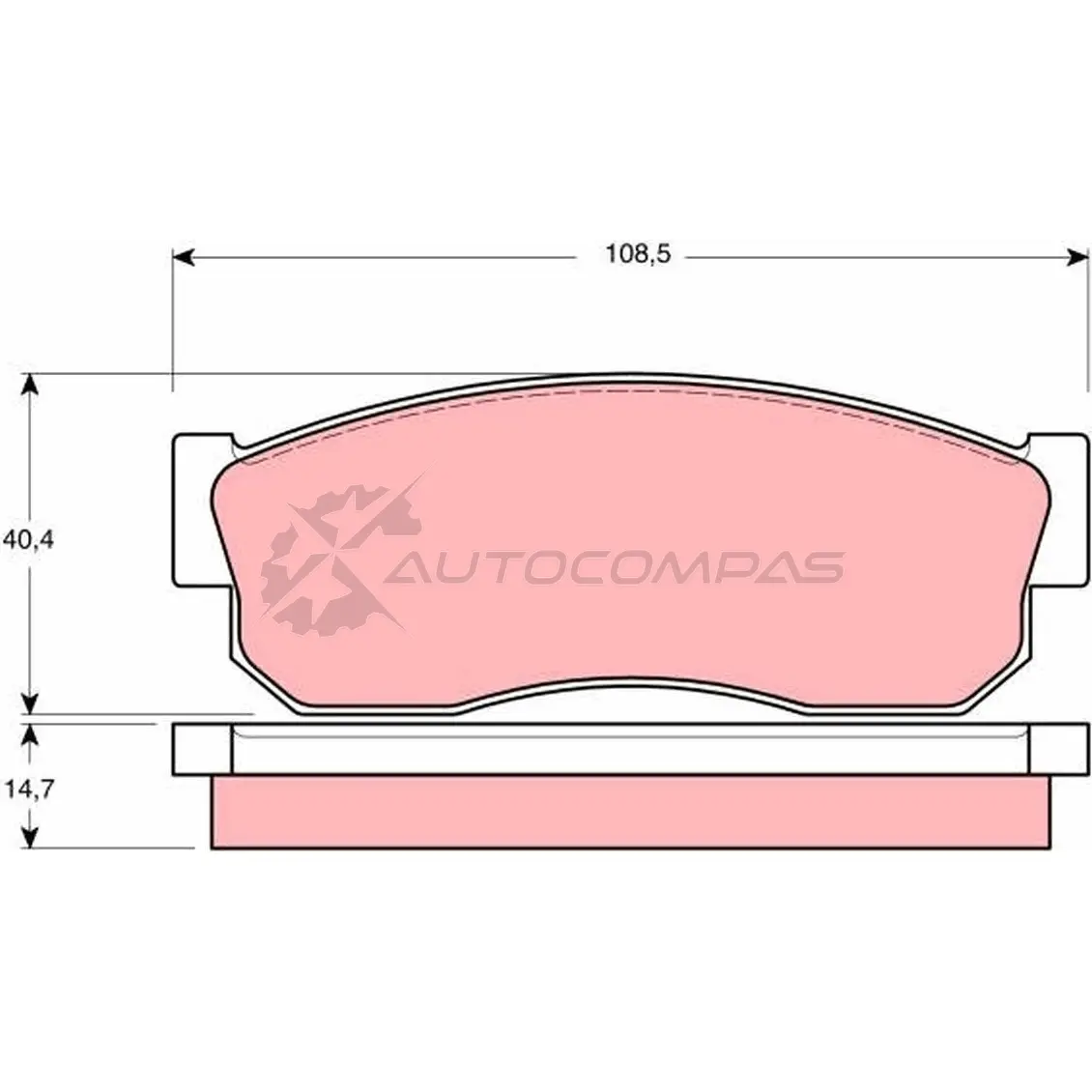 Тормозные колодки, комплект TRW 1529826 2095 8 BR1BP5 gdb988
