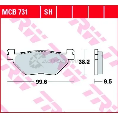 Тормозные колодки, комплект TRW F8IQ P 1423467529 3322937986279 mcb731 - Изображение 1