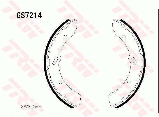 Барабанные колодки TRW MP14 A0 6196046 GS7214