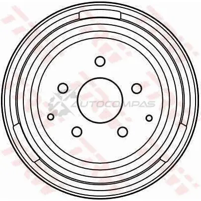 Тормозной барабан TRW db4080 3322937075522 Q TWYHU 1522853 - Изображение 1