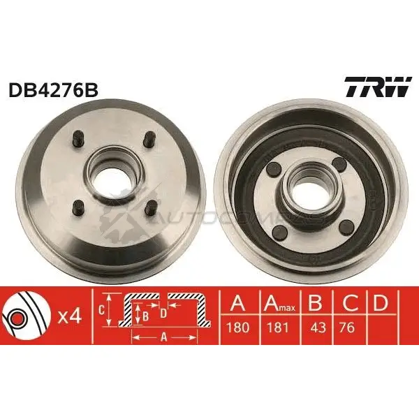 Тормозной барабан TRW WTZ2 6 db4276b 3322937811359 1523051 изображение 0