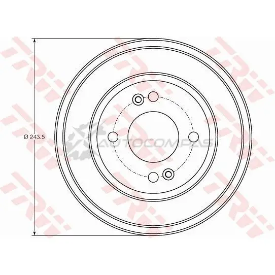 Тормозной барабан TRW 1523195 FZQK LAW db4401 3322938072087 изображение 0