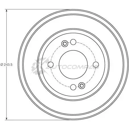 Тормозной барабан TRW 1523195 FZQK LAW db4401 3322938072087 изображение 1