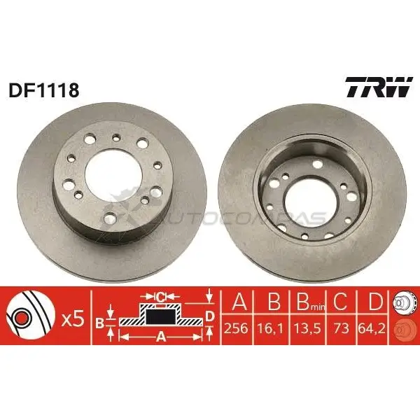 Тормозной диск TRW 7 GP7M 1523264 3322936111801 df1118 - Изображение 1