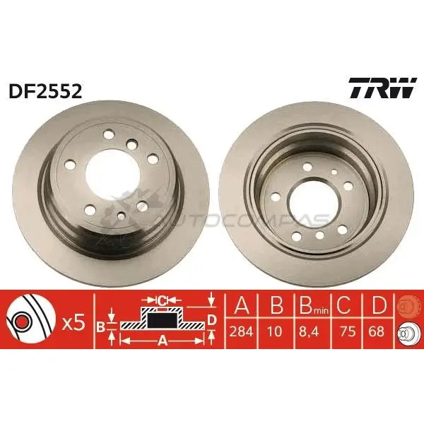 Тормозной диск TRW df2552 1523577 3322936255208 IJ16VU S изображение 0