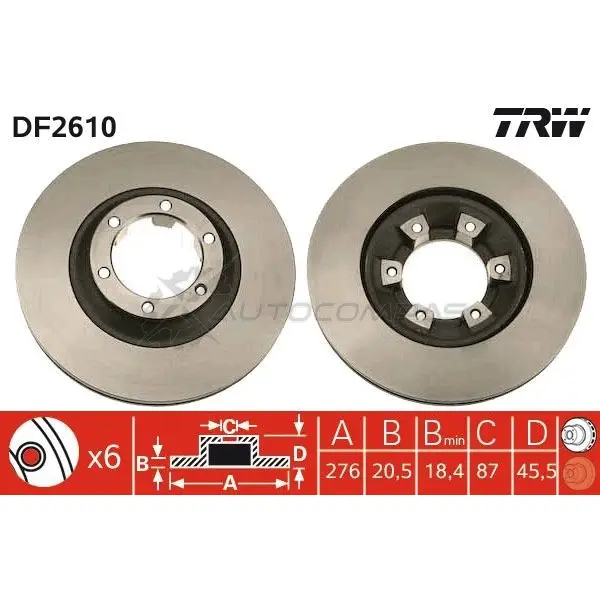 Тормозной диск TRW JKL MB 3322937076369 1523629 df2610 - Изображение 1