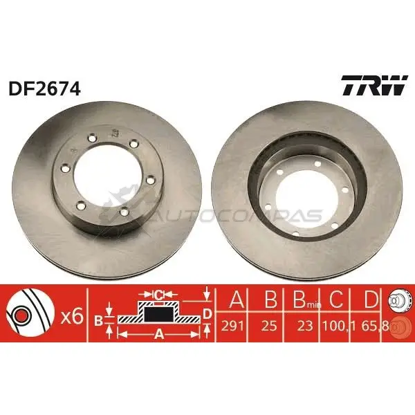 Тормозной диск TRW TL OCY df2674 1523682 3322937108541 - Изображение 1