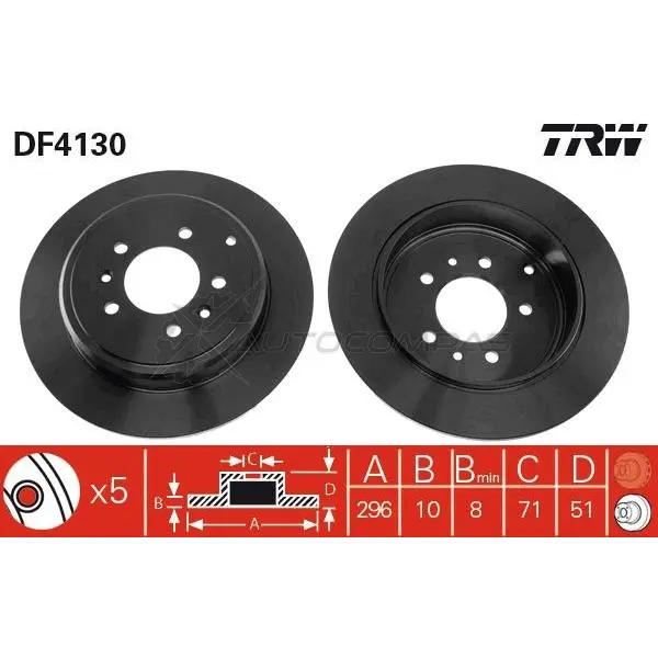 Тормозной диск TRW B RG761 3322937288724 df4130 1523949 - Изображение 1