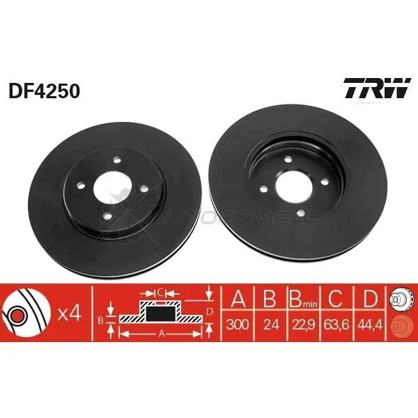 Тормозной диск TRW PSM 37S df4250 1524062 3322937363094 изображение 0