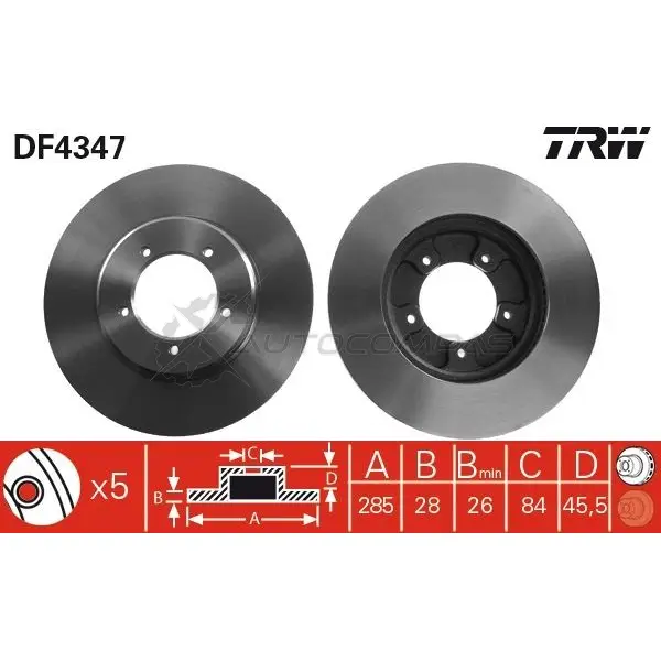 Тормозной диск TRW BL9 0R1 df4347 3322937402113 1524151 изображение 0