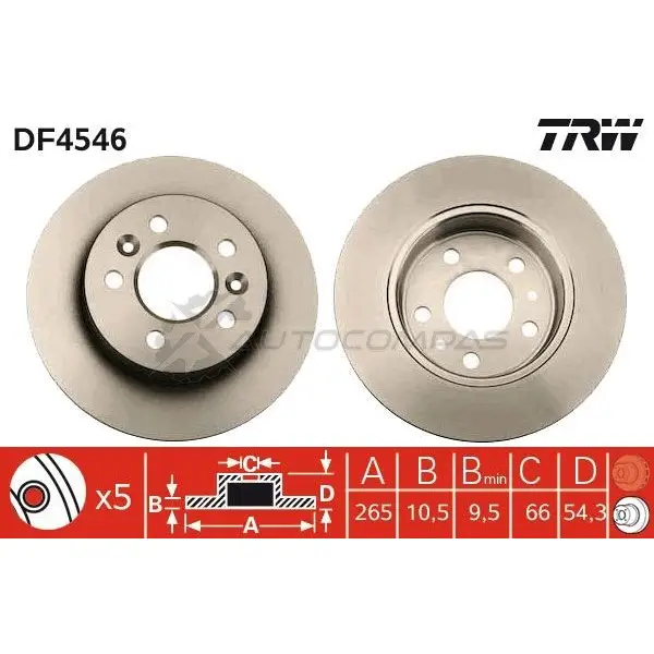 Тормозной диск TRW INGS Q 1524295 df4546 3322937474929 изображение 0