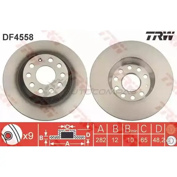Тормозной диск TRW JOS1 Z 3322937474882 df4558 1524306 изображение 2