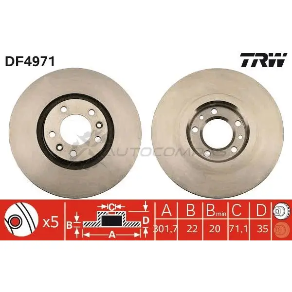 Тормозной диск TRW DKA3 A df4971 1524486 3322937951475 изображение 0