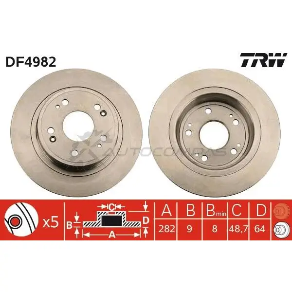 Тормозной диск TRW S3 CG8TT df4982 1524492 3322937952748 изображение 0
