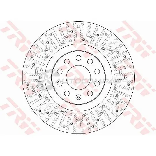 Тормозной диск TRW df6189s 3322938160746 C1STU NF 1524633 - Изображение 1
