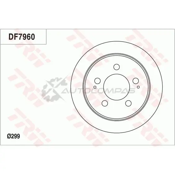 Тормозной диск TRW 44K ZR 1216879625 3322938123789 df7960 изображение 0