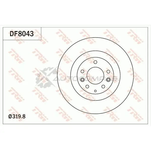 Тормозной диск TRW 1524962 3322938154103 A BCSBQW DF8043 изображение 0