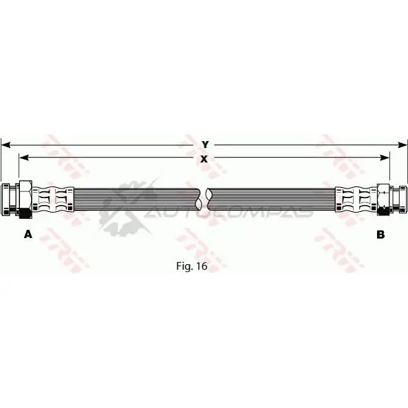 Тормозной шланг TRW 52 QWM pha163 1544656 3322937078189 изображение 0