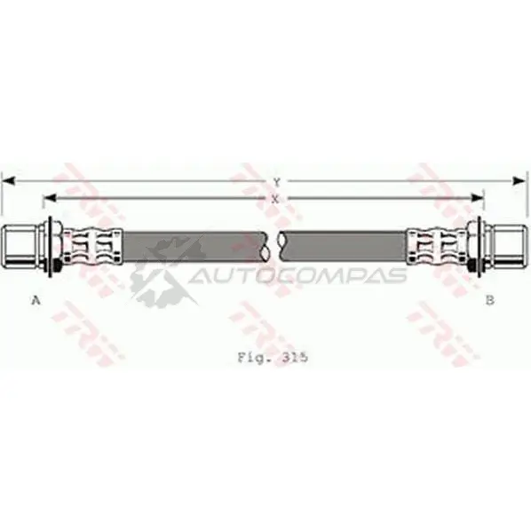 Тормозной шланг TRW 1544671 3322937112586 pha179 3JXLW ZG - Изображение 1