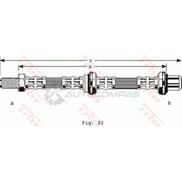 Тормозной шланг TRW FJ5 9XS5 1545134 phb140 3322937077786 - Изображение 1
