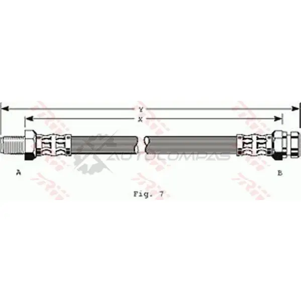 Тормозной шланг TRW 3322937182299 phb254 DVX4X G0 1545244 изображение 0