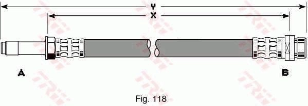 Тормозной шланг TRW J9 CUII 1545248 PHB258 3322937182381 - Изображение 1
