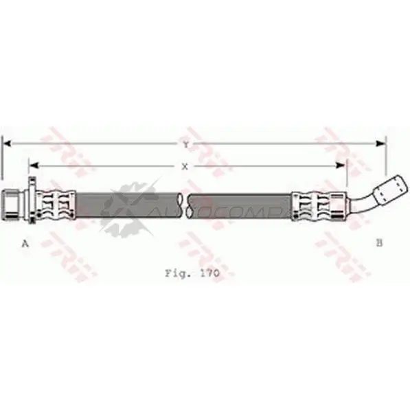 Тормозной шланг TRW phd162 U H85SEA 3322937078776 1546043 - Изображение 1