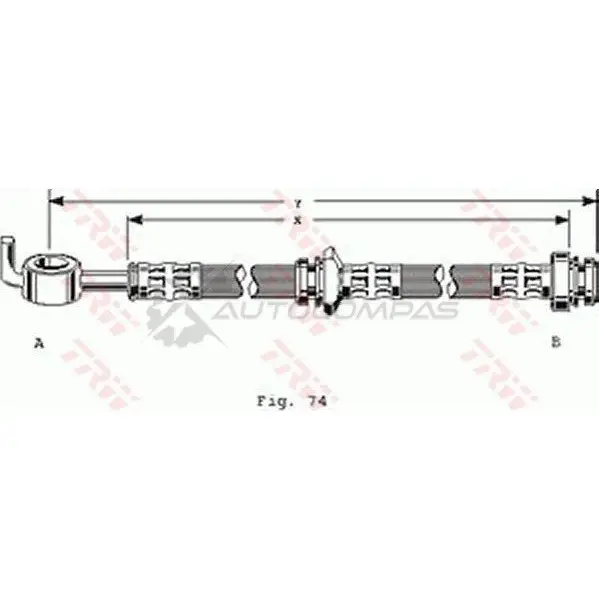 Тормозной шланг TRW 3322937078783 BM NIO 1546044 phd163 изображение 0