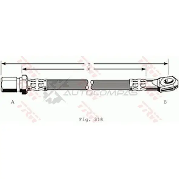 Тормозной шланг TRW B61J22 Y 3322937079353 1546120 phd241 - Изображение 1