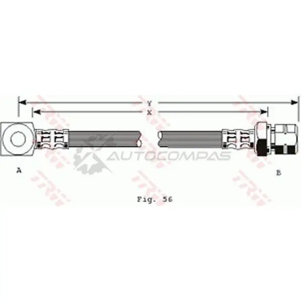 Тормозной шланг TRW 1546122 QX6DE K1 phd243 3322935301708 - Изображение 1