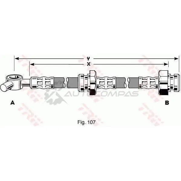 Тормозной шланг TRW 3322937079520 Z KEIM9 1546126 phd247 - Изображение 1
