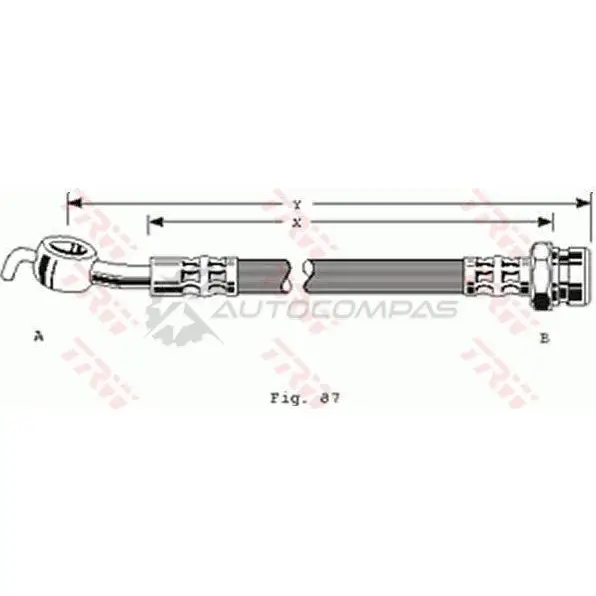 Тормозной шланг TRW ZXOX C 1546167 3322937182961 phd290 - Изображение 1