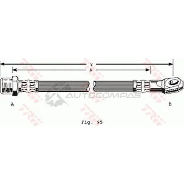 Тормозной шланг TRW 3322937112340 L WCO0TA phd304 1546176 - Изображение 1