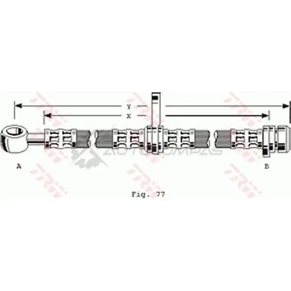Тормозной шланг TRW 77CN ISR 3322937151257 phd331 6198126