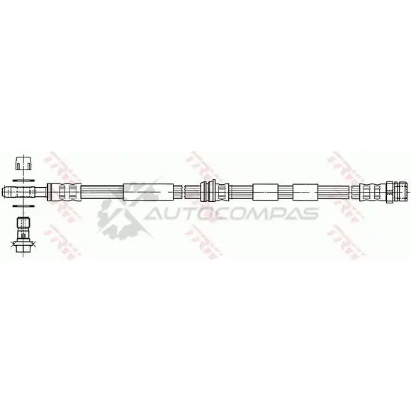 Тормозной шланг TRW 3322937938599 1ELJ ZF 1546672 phd938 изображение 1