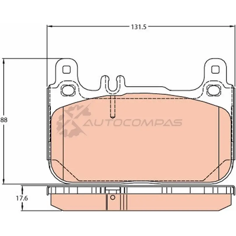Тормозные колодки, комплект TRW 25 505 gdb2118 EMA88VF 1528738 изображение 1