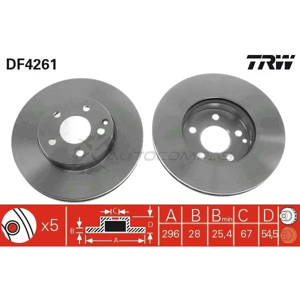 Тормозной диск TRW O2 30D 3322937369867 1524073 df4261 изображение 4