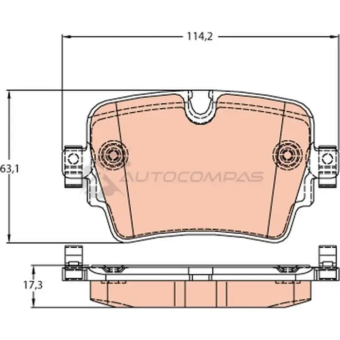 Тормозные колодки, комплект TRW Z4VOH gdb2095 1528714 22 070 изображение 2