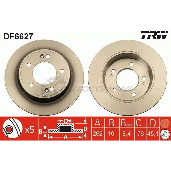 Тормозной диск TRW L7V3 X 1524839 3322938255749 df6627 изображение 4